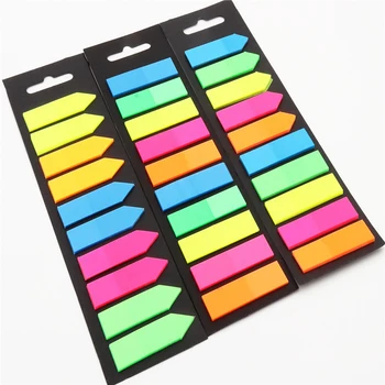 200pcs Ngjyra Shënimet që Ngjitet Pad Memo Shënimet që Ngjitet Bookmark Vetë Ngjitës Bookmark Memo Gjemb Zyrën e Shkollës Shkrimi Furnizime