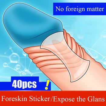 48PCS Prepucit Korrigjim Stickers Prepucit Riparimin e Penisit Unazë Vonesë Derdhje Lodrat e Seksit për Burrat Glans Stickers Ditore/Natë