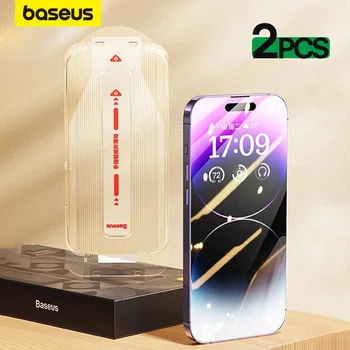 Baseus 2Pcs 0.4 mm Corning shkon Xhami për iPhone 14 13 Pro Max HD Ekran Mbrojtës për iPhone 14 Plus Lehtë Instalimin
