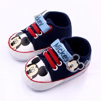 Disney 0-18 MILION Foshnja Atlete Foshnjë Djalë Parë Rrethoresh Vajzë Foshnje të Porsalindur Këpucë Djalë Modës cartoon Mickey Këpucë