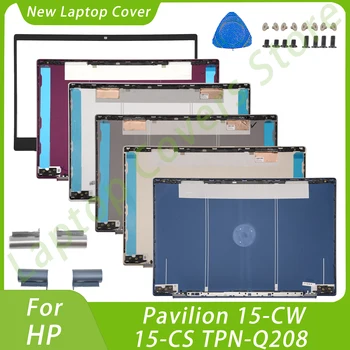 LCD Mbuluar Përsëri Për HP Pavilion 15-CW 15-CS TPN-Q208 Krye Rast Para Bezel Varet Laptop Pjesë të Zëvendësuar Zi/Gri