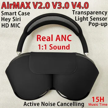 MAX Pro ANC Celulare Kufje Stereo Bluetooth Aktive Zhurma Anuloni Kufje Transparencës Super Bass