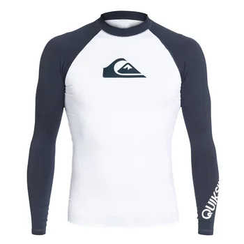 Mens Shfletoj Skuqje të Rojeve të Gjatë Mëngë të Këmishë UV Mbrojtje Themelore të Lëkurës Surfing Kostum Diving Not Ngushtë T-Shirt Rashguard Rroba Palestër