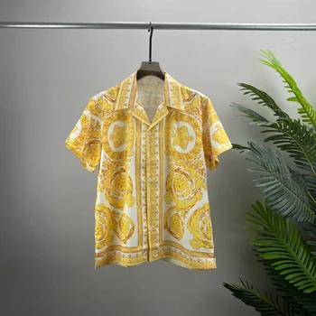 Rinj dhe të Shkujdesur Këmisha & bluza të Modës Shirts Për Burra Veshje Japoneze Stil Mëngë të Shkurtra Dizajn të Shtypura ropa camisa masculina