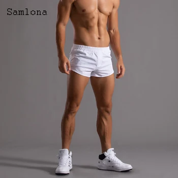Samlona Plus Madhësia e Njerëzve të Modës në kohën e Lirë pantallona të shkurtra Seksi Bel Elastike Pantallona të Shkurtra 2022 Verës të Reja Rastësor Plazh pantallona të shkurtra Mashkull me Veshje
