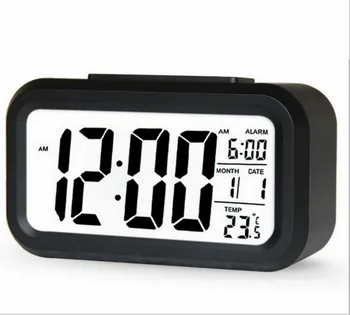 Shitje të nxehtë UDHËHEQUR Digital Alarm Clock Backlight Shty Heshtja Kalendar Desktop Elektronike Bcaklight Tabela Orë Desktop Orën