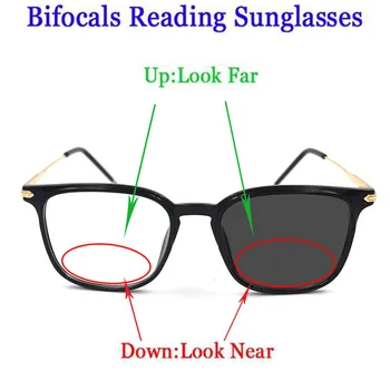 TR90 Gratë burrat Inteligjente Photochromic Bifocals Syzet e Leximit Thjerrëza të Duken Afër Larg Presbyopic Syze dielli 5Color